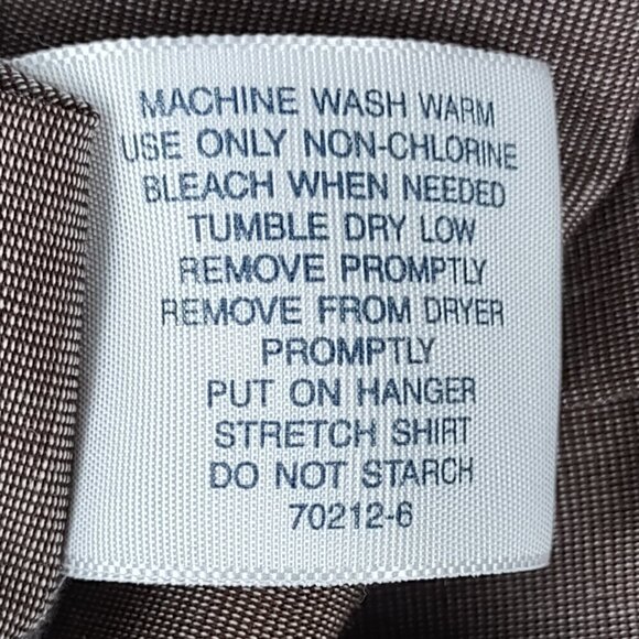 Stafford Men's Cotton Blend Brown Button Down Shirt. Size 16.5 (32-33) - Picture 12 of 12